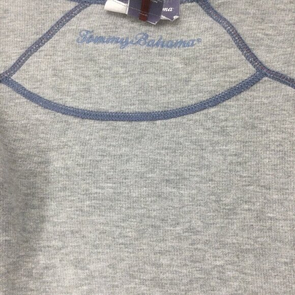 Tommy Bahama Mens Sweater Reversible Blue Large Pullover Knit Grey Flip Side - Picture 6 of 11